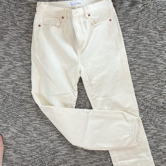 Made and loved LOFT off-white jeans - Picture 2 of 5